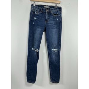Womans Just USA Blue Jeans Style JP970 Size 8 Distressed Ankle 0255/D-5